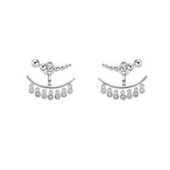 Diamante Fringed Earrings - Pair