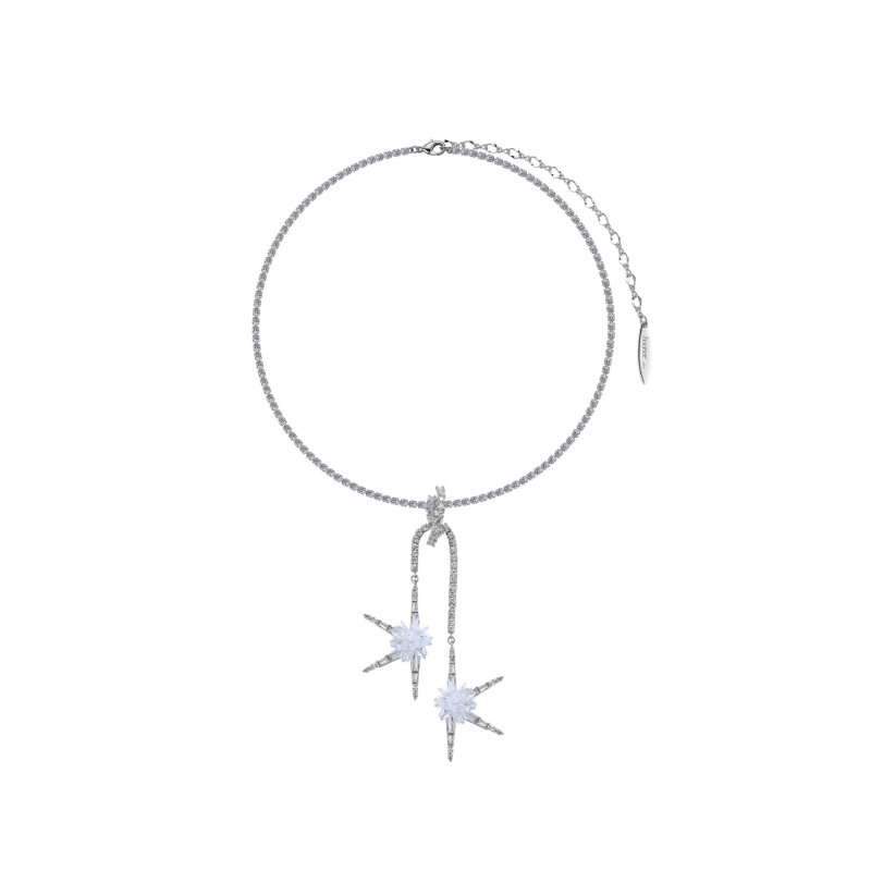 Diamante Flower Necklace