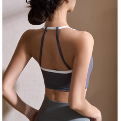 Yoga Pilates Bi-Color Fitted Sports Bra