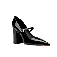 Buckled Block Heel Pumps - 8cm