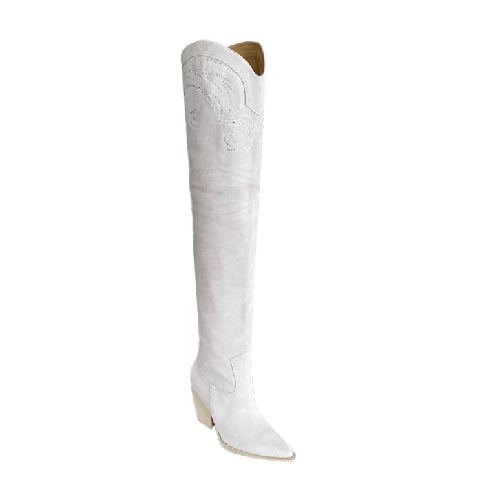Diamante Over The Knee Boots