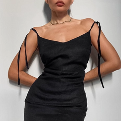 Lace Up Cami Dress