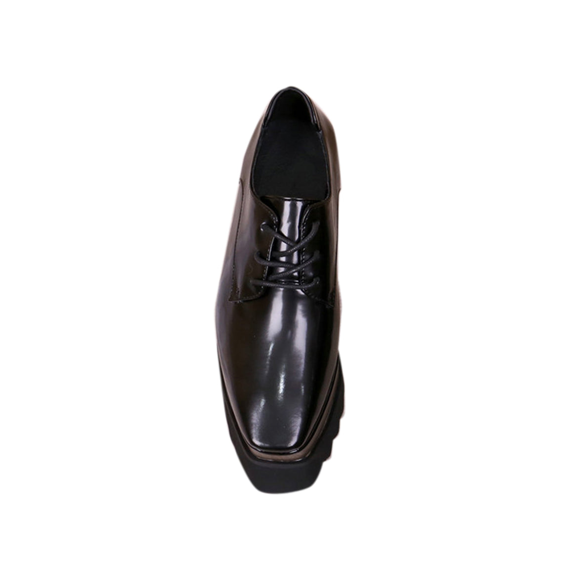 Lace Up Leather Oxford Platform Sneakers