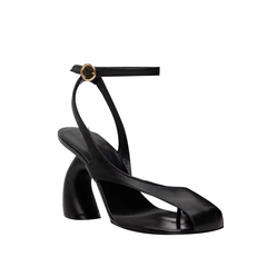 Ankle Strap Curved Heel Sandals