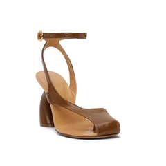 Ankle Strap Curved Heel Sandals