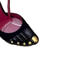 Toe Detailed Statement High Heel Sandals