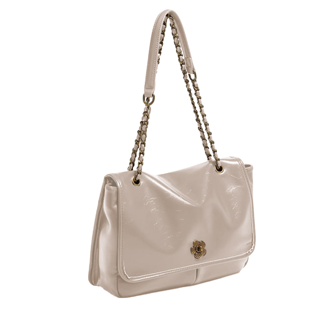 Metal Lock Cross Body Bag - Large