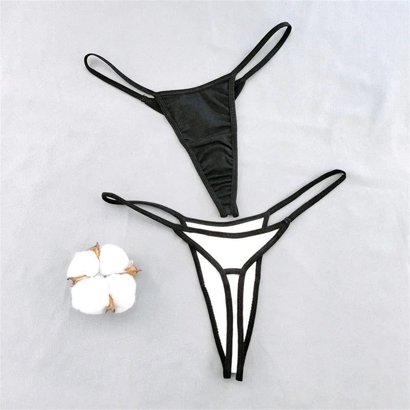 2Pcs Simple Cotton Seamless Thong