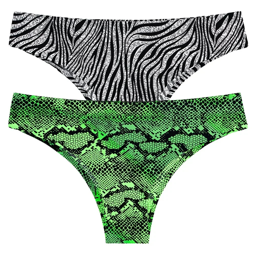 2pcs/pack Seamless Leopard Underwear