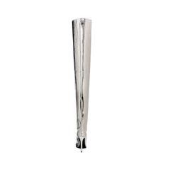 Stiletto Heel Patent Leather Over The Knee Boots