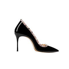 Studded Mid Heel Pumps - 6cm