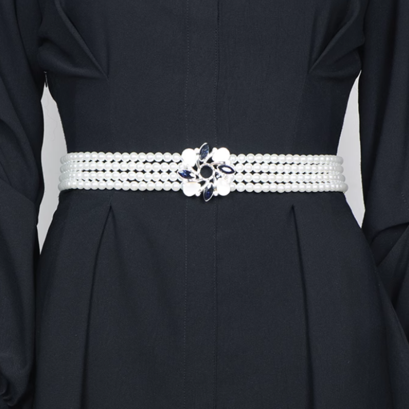 Pearl Diamante Girdle Belt