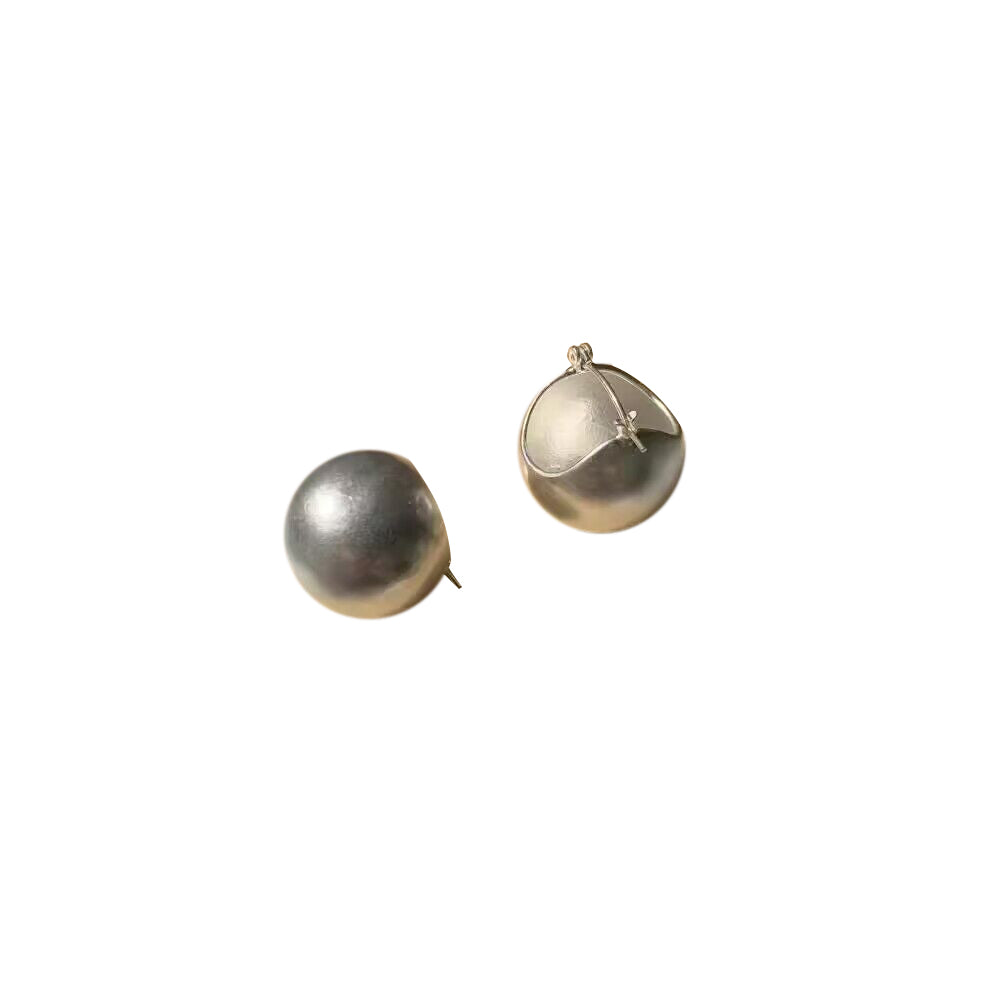 Metal Ball Ear Studs Earrings - Pair