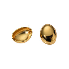 Basic Metal Ear Studs Earrings - Pair