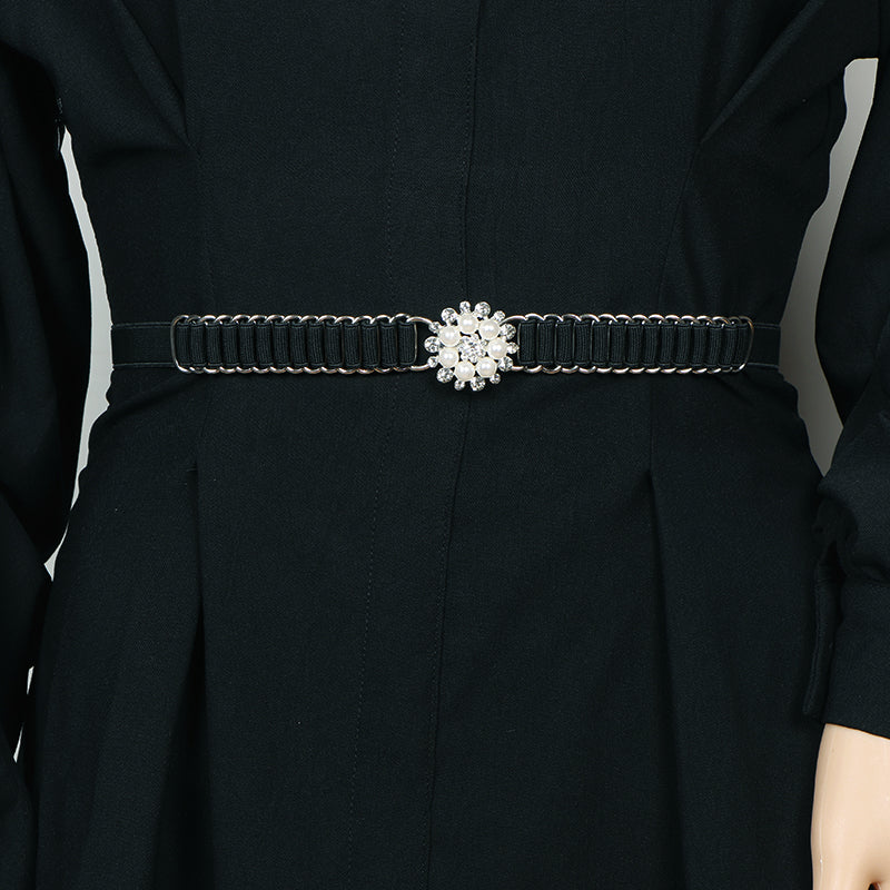 Diamante Flower Girdle Belt