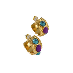 Vegan Gem Earrings - Pair