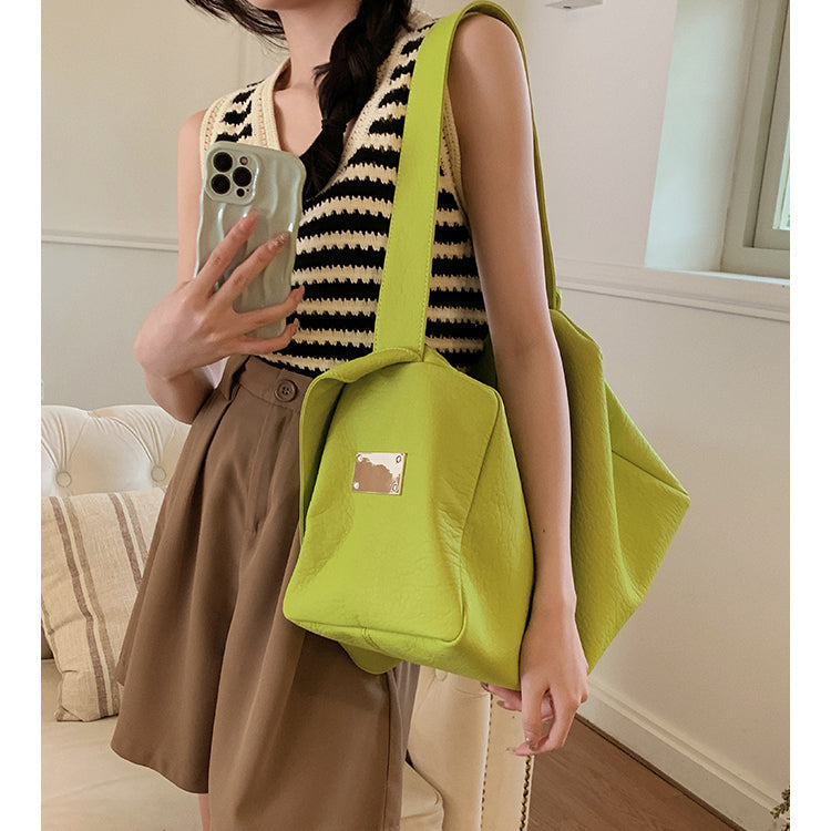 Leather Oversized Bag - Large
