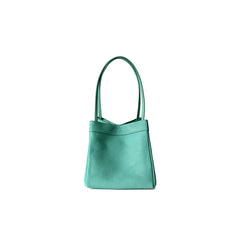 Leather Trapeze Tote Bag