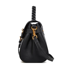 Metal Lock Buckled Tote Bag