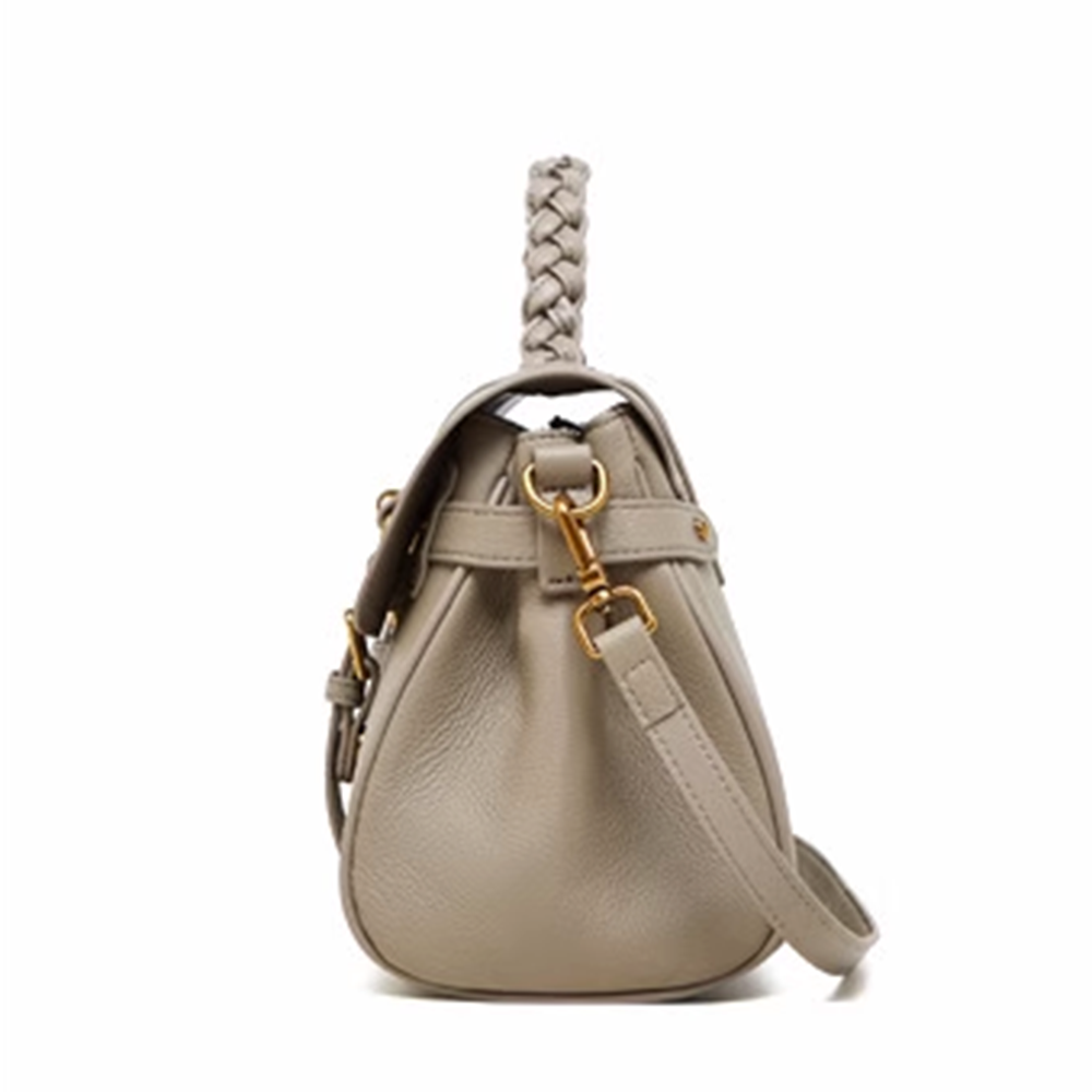 Metal Lock Buckled Tote Bag