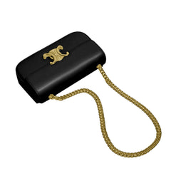 Metal Lock Leather Cross Body Bag