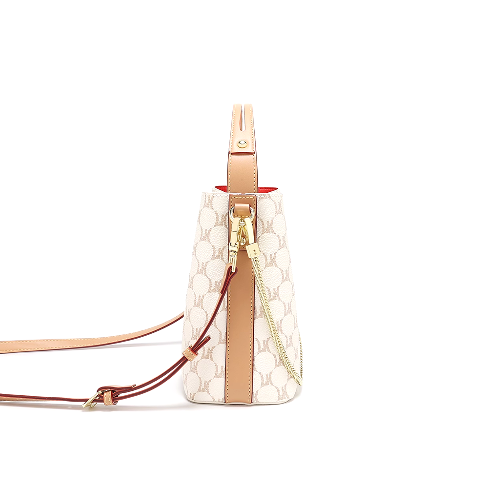 Printed Chain Bucket Bag