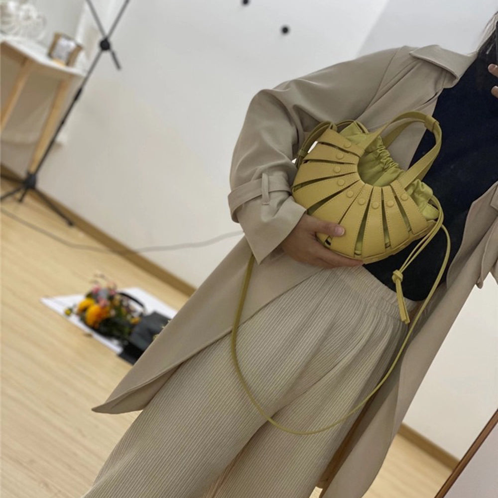 Cut Out Leather Tote Bag