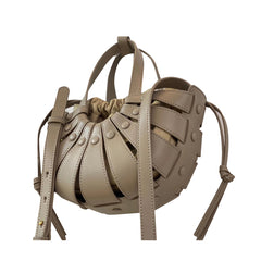 Cut Out Leather Tote Bag