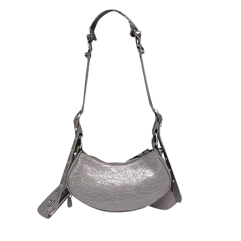 Buckled Leather Cross Body Bag - Small