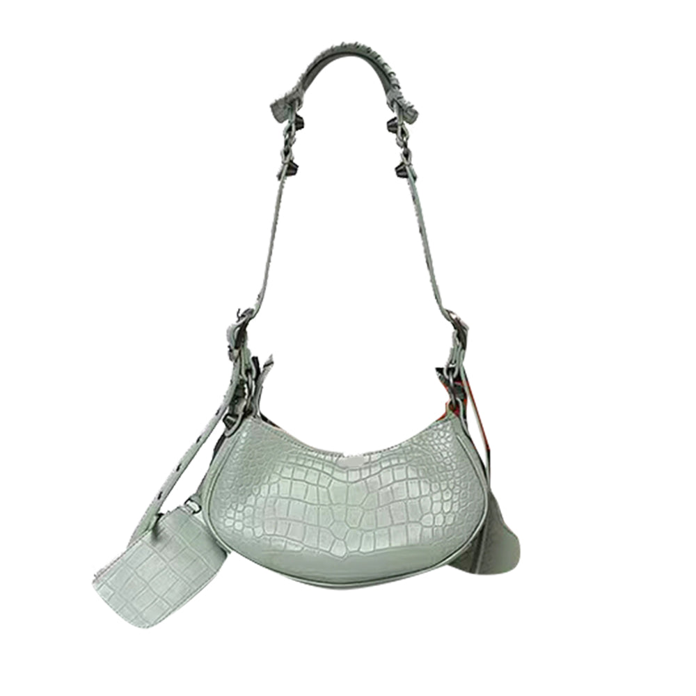 Buckled Leather Cross Body Bag - Small