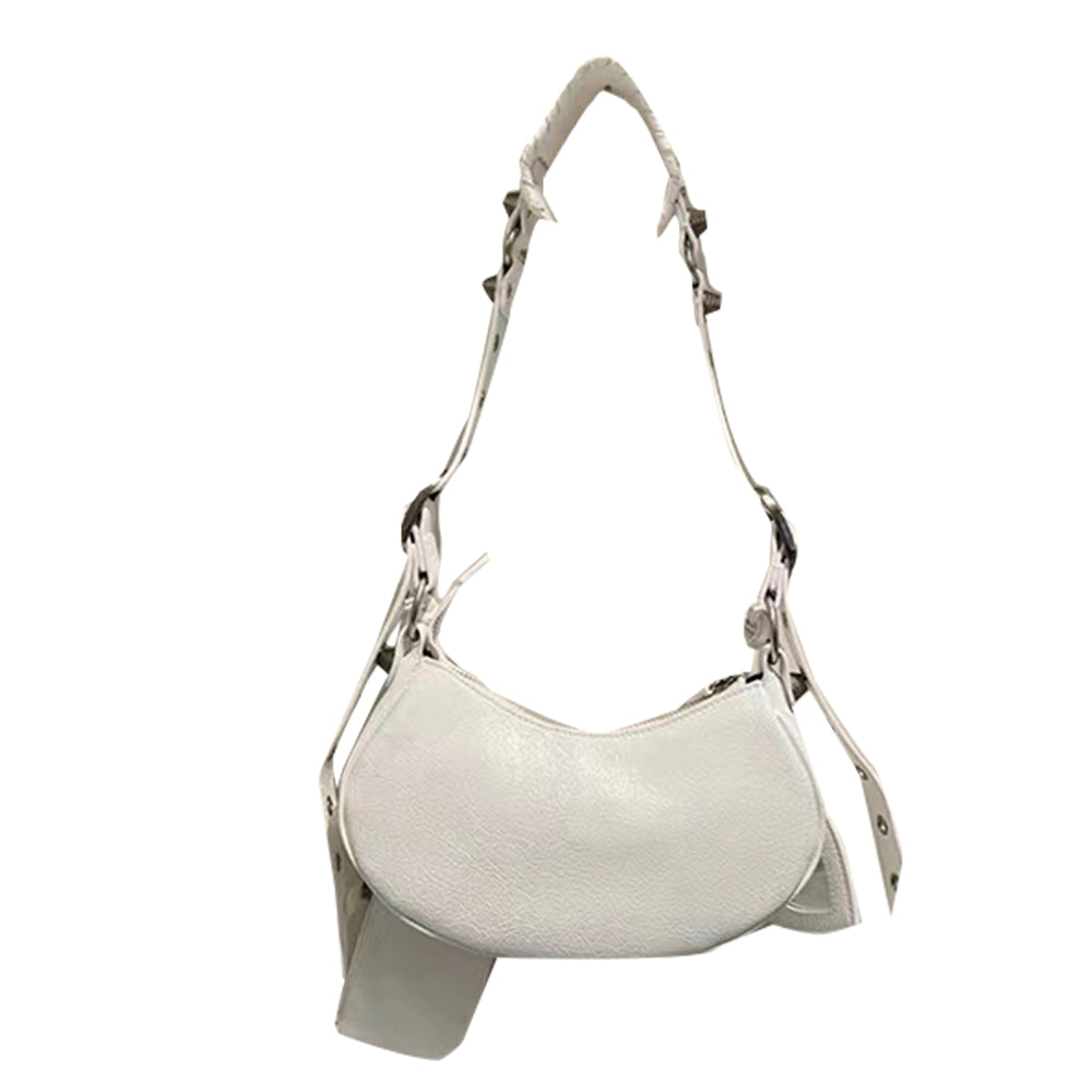 Buckled Leather Cross Body Bag - Small