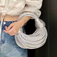 Knotted Leather Tote Bag