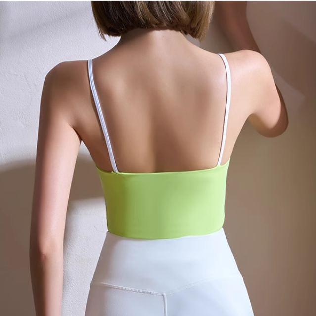 Yoga Pilates Bi-Color Fitted Sports Bra