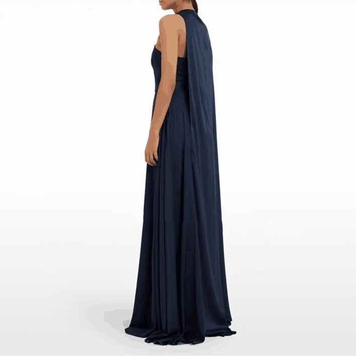 One-Shoulder Maxi Evening Dress Gown