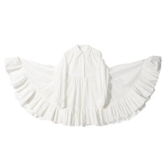 Ruffled Hem Shirt Dress