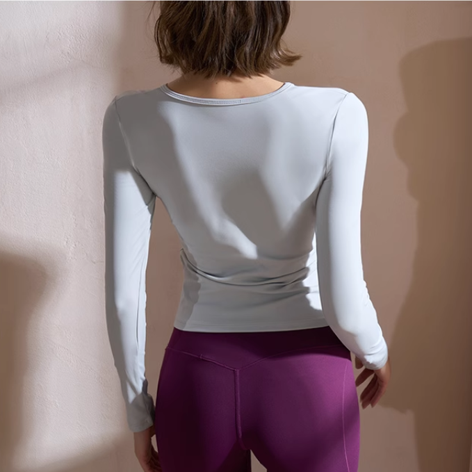 Yoga Pilates Cut Out Fitted Fitness Top