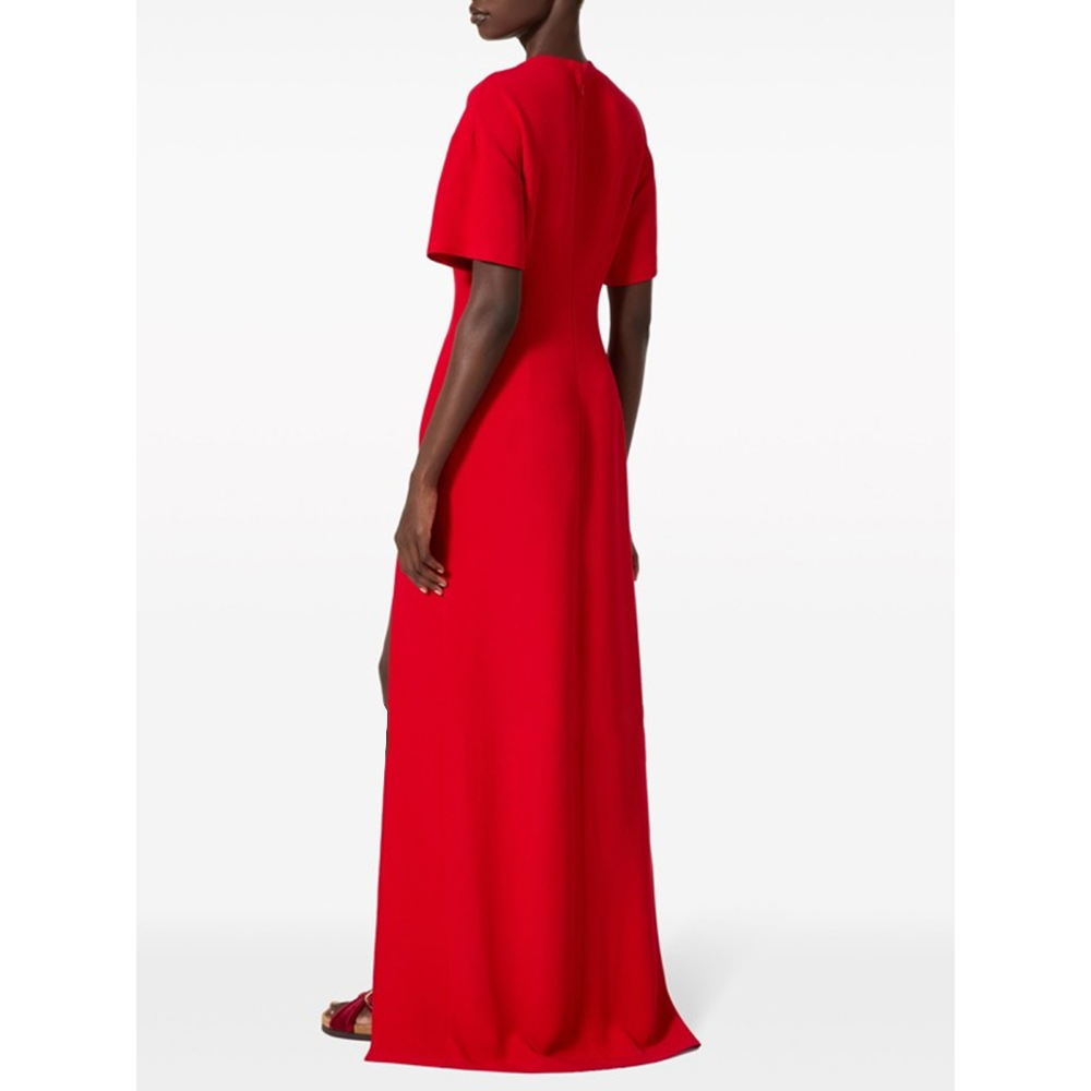 Short Sleeves Slip Evening Dress Gown