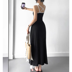 Bi-Color Maxi Dress