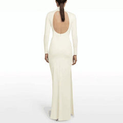 Diamante Fold Detailed Evening Dress Gown