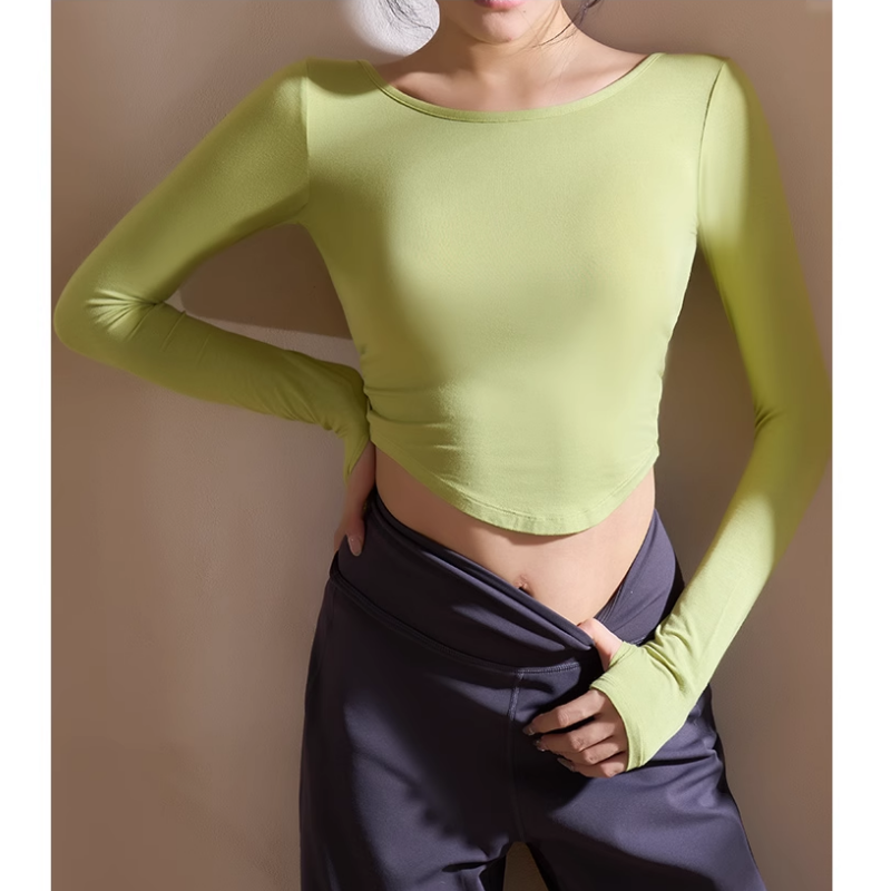 Yoga Pilates Back Cross Fitted Fitness Top