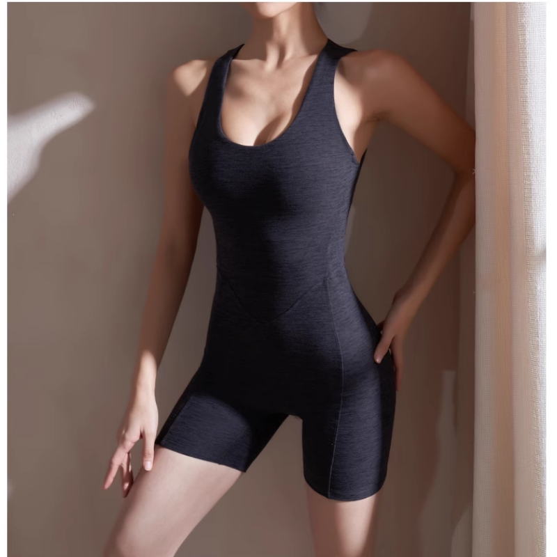 Yoga Pilates Backless Fitted Bodysuit Activewear
