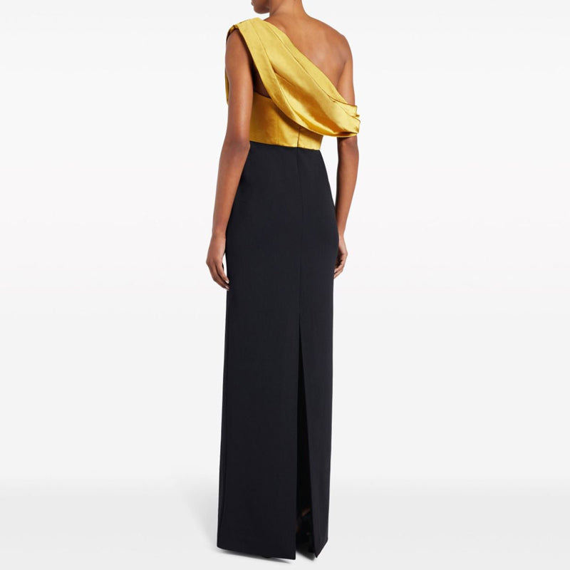 Bi-Color Evening Dress Gown
