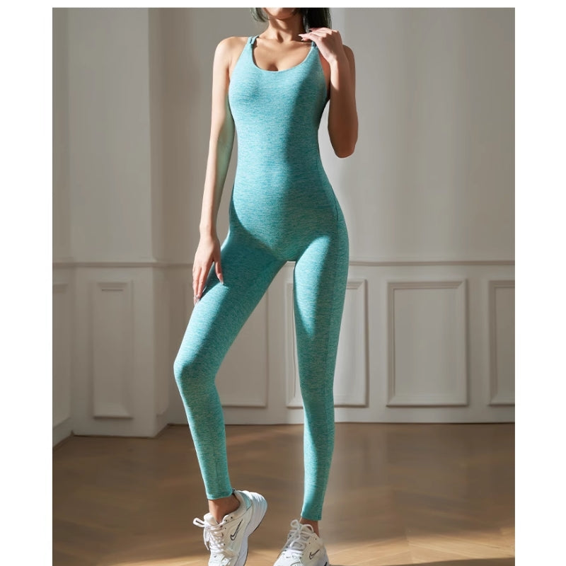 Yoga Pilates Backless Fitted One-Piece Workout Bod