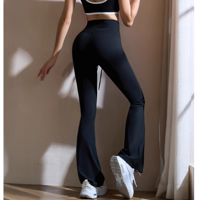 Yoga Pilates Lace Up Fitted Stretch Leggings