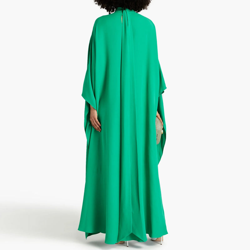 Cape Maxi Evening Dress Gown