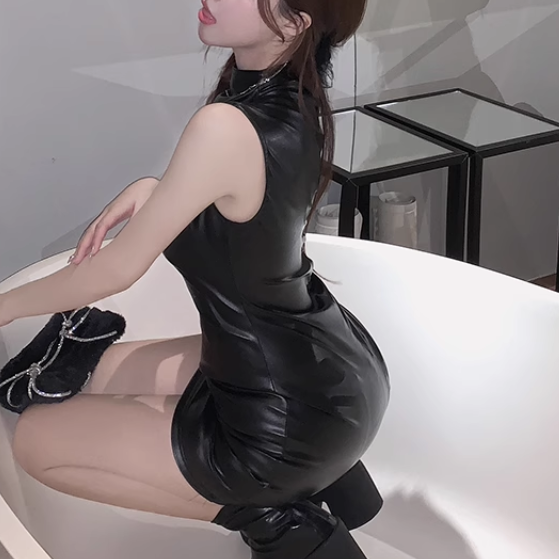 Leather Mini Dress