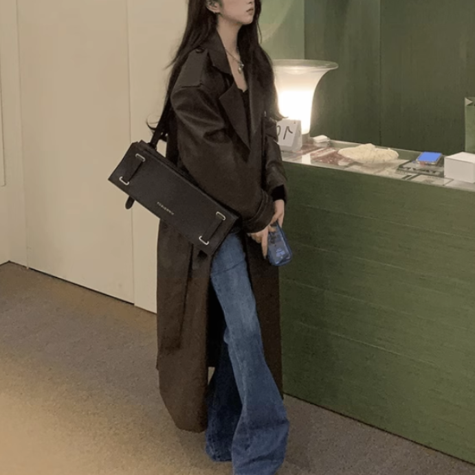 Leather Trench Coat