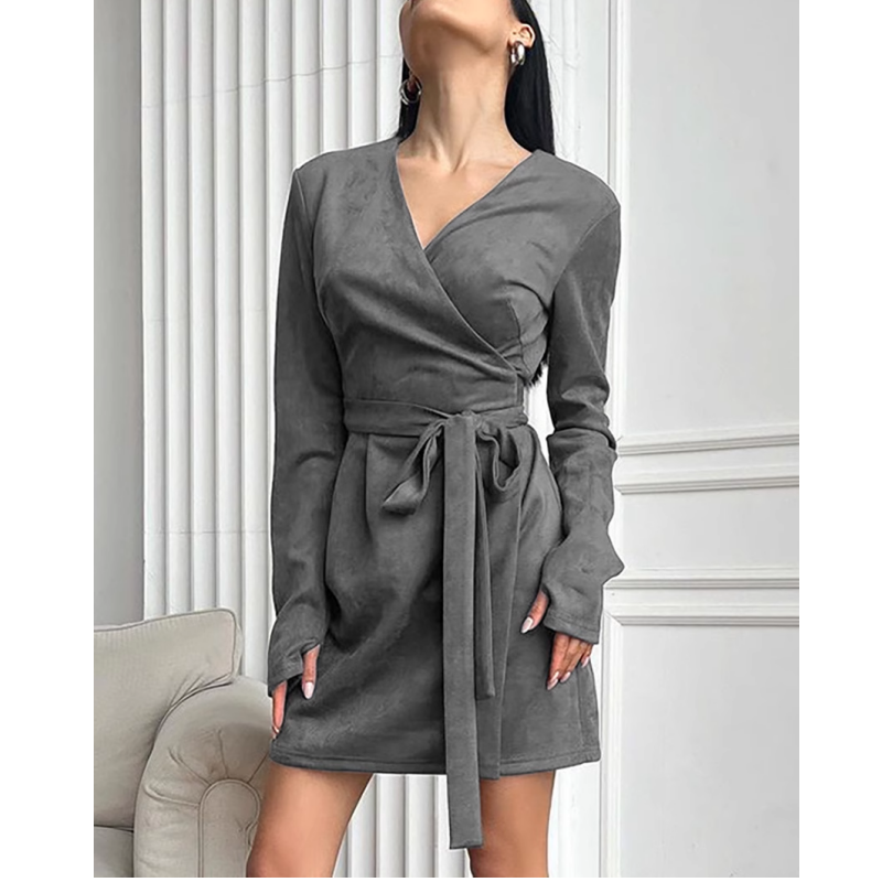 Lace Up Mini Dress