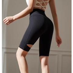 Yoga Pilates Cut Out Fitness Shorts