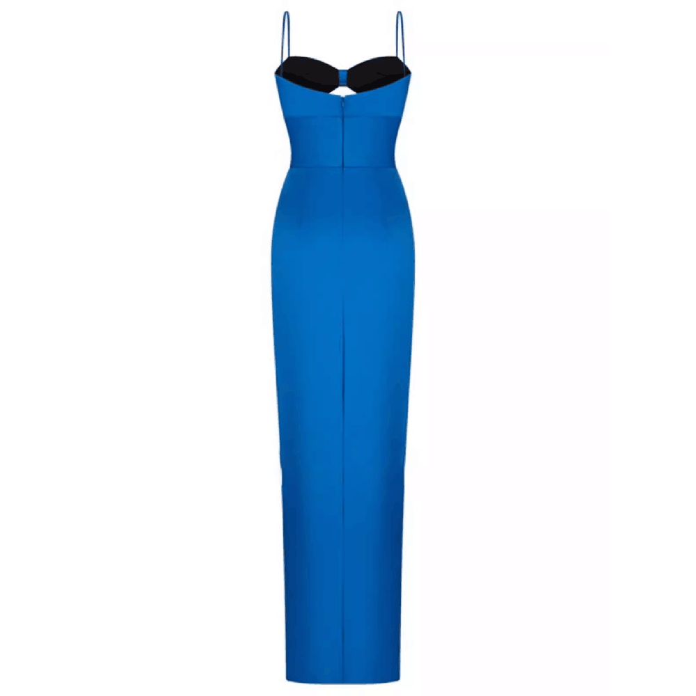 Cut Out Midi Evening Dress Gown
